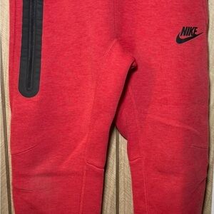 Nike Kids Red Sweatpants with Black Accents